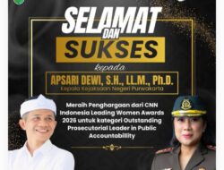 Kejari Purwakarta Apsari Dewi Raih Penghargaan Outstanding Prosecutorial Leader in Public Accountability Dari CNN