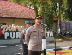 Kedisiplinan dan Pelayanan Humanis, Kapolres Purwakarta Tekankan Saat Pimpin Apel Pagi