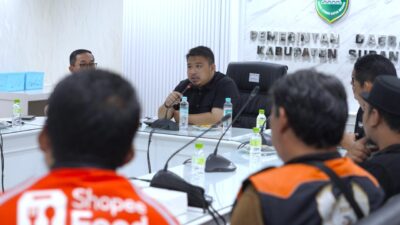 Bupati Subang Terima Audensi Paguyuban Transportasi Online Subang Raya