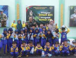 Dandim 0612/Tasikmalaya Tanamkan Cinta Tanah Air Anak Usia Dini, di Kegiatan Outing Class PAUD Roushotul Harissyah
