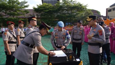 Kapolres Tasikmalaya Kota, AKBP Andi Purwanto Pimpin Langsung Sertijab Wakapolres dan Kasat Reskrim