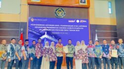 Wabup Pelalawan Didampingi Ketua DPRD Terima WTP LKPD Anggaran Tahun 2025 dari BPK RI