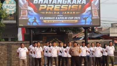Kapolres Purwakarta Lepas Kontingen Karate Bhayangkara Presisi Polda Jabar, Tanamkan Semangat Sportivitas dan Prestasi