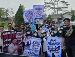 Dukungan Lanjutkan Program Presiden Prabowo Subianto, Ribuan Relawan MBG Kabupaten Tasikmalaya Gelar Aksi Damai