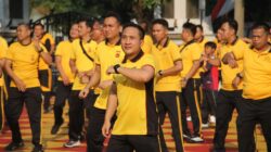 Semarak Hari Bhayangkara ke-80, Kapolres Purwakarta Ajak Personel Perkuat Soliditas Lewat Olahraga Bersama