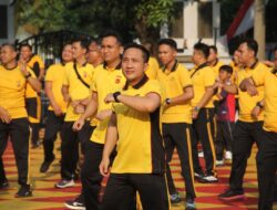 Semarak Hari Bhayangkara ke-80, Kapolres Purwakarta Ajak Personel Perkuat Soliditas Lewat Olahraga Bersama