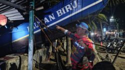 Perahu Katir Tanpa Awak Terdampar di Pantai Timur, Satpolair Polres Pangandaran Bersama Tim SAR Lakukan Pencarian Nelayan