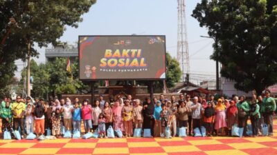 Polres Purwakarta Salurkan 100 Paket Beras Kepada Ojol dan Pemulung, Wujud Kepedulian di Hari Bhayangkara ke-80