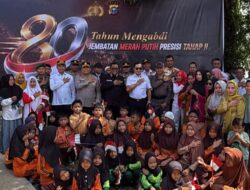 Bupati Zukri Bersama Kapolres Pelalawan AKBP John Louis Letedara, Hadiri Peresmian Jembatan Merah Putih Presisi 
