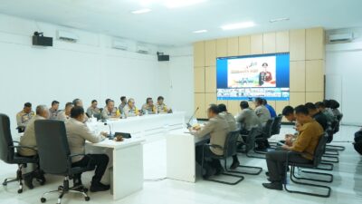 Jajaran Polres Purwakarta Ikuti Kegiatan Commander Wish Secara Virtual yang Digelar Polda Jabar