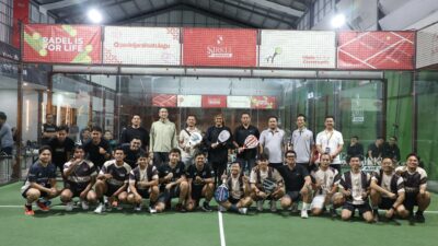 Hadiri Final Tarkam Padel Volume 3, Diky Chandra Saya Baru Pertama Kali Pegang Raket Padel