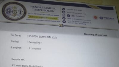 Somasi Dari Kuasa Hukum Sumber Berita Hallo Berita Online.Com, Terkait Pemberitaan Tak Berimbang