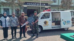 BRI Peduli Serahkan Bantuan Satu Unit Mobil Ambulans Ke Yonzipur 3/YW Pangalengan Kabupaten Bandung