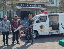 BRI Peduli Serahkan Bantuan Satu Unit Mobil Ambulans Ke Yonzipur 3/YW Pangalengan Kabupaten Bandung