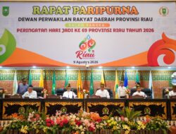 Plt Gubernur Riau Hadiri Rapat Paripurna DPRD, Dalam Rangka Hari Jadi ke-69 Provinsi Riau, Sampaikan Ini