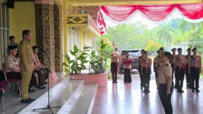 Bupati Pelalawan, H.Zukri Lepas Kontingen Kwarcab Gerakan Pramuka Kabupaten Pelalawan Ikuti Jamnas XII Tahun 2026
