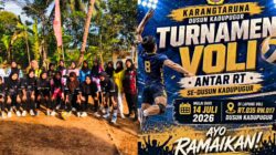 Meriahkan HUT Kemerdekaan ke-81 RI, Kepunduhan Kadupugur Desa Gunung Cupu Gelar Turnamen Bola Voli Antar RT