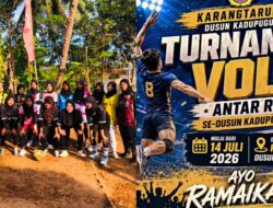 Meriahkan HUT Kemerdekaan ke-81 RI, Dusun Kadupugur Desa Gunung Cupu Gelar Turnamen Bola Voli Antar RT