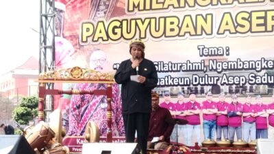 Wawalkot Tasik, Diky Chandra Lepas Peserta Jalan Santai Dalam Rangka Milangkala Paguyuban Asep Dunia ke-16
