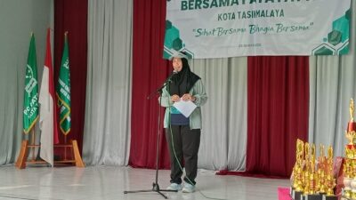 Sekretaris Komisi IV, Hj.Evi Silviani Hadiri Lomba Senam Fatayat NU Se-Kota Tasikmalaya