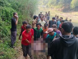 Ditemukan Seorang Pria Meninggal Dunia Di Sungai Cilamaya Purwakarta, Polsek Cibatu Dan Warga Lakukan Evakuasi Korban