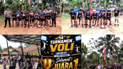 Meriah! Final Turnamen Bola Voli Dusun Kadupugur Desa Gunung Cupu Antar RT, Tim Putra RT 035 RW 017 Jadi Juara Pertama