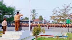 Polri-TNI Bersama Unsur Pemerintahan Hadiri Upacara Peringatan Hari Pramuka di Sukatani Purwakarta