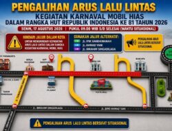 Karnaval Kendaraan Hias HUT ke-81 RI, Satlantas Polres Purwakarta Rekayasa Arus di Sejumlah Ruas Jalan