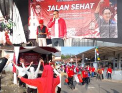 Ratusan Warga Antusias Ikuti Jalan Sehat, Gelaran PAC PDI Perjuangan Kecamatan Sukahening