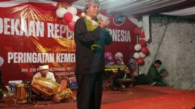 Wawalikota Tasik, Diky Chandra Hadiri Malam Puncak HUT Ke-81 Kemerdekaan RI, yang Digelar RW 18 Perum Kota Baru