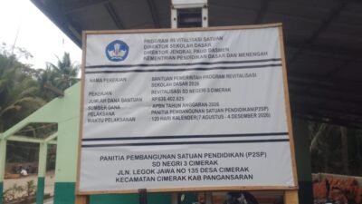Revitalisasi SD Negeri 3 Cimerak Dimulai, Sekolah Sambut Baik Dukungan Pemerintah