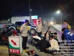 Kapolsek Jalancagak Pimpin KRYD Malam Minggu, Sasaran Miras dan Knalpot Brong, Balapan Liar, Tawuran Serta Gangguan Kamtibmas