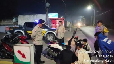 Kapolsek Jalancagak Pimpin KRYD Malam Minggu, Sasaran Miras dan Knalpot Brong, Balapan Liar, Tawuran Serta Gangguan Kamtibmas