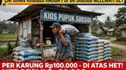 Diduga Langgar Aturan Mentan, Kios Pupuk Subsidi di Serangpanjang Subang Jual di Atas HET