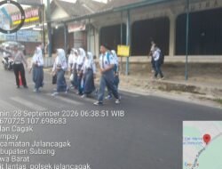 Polsek Jalancagak Hadir Lewat Program ABU SAKOLA,Kawal Keselamatan Pelajar Saat Berangkat dan Pulang Sekolah