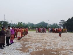 Camat Kerumutan Inspektur Upacara Hari Jadi Kabupaten Pelalawan Ke-27 Tingkat Kecamatan, Bacakan Sambutan Bupati Pelalawan