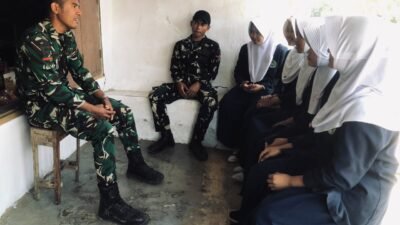 Peduli Dunia Pendidikan, Satgas TMMD ke-130 Kodim 0605 Subang Berikan Edukasi Bahaya Bullying Kepada Pelajar MTs Nurul Hikmah Cupunagara