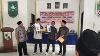 Serentak, Penetapan dan Pencabutan Nomor Urut Calon Kades di Kecamatan Ukui Berjalan Kondusif