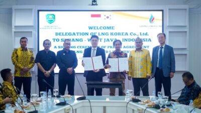 Sekda Subang Hadiri Penandatanganan Pre-Feasibility Studi Agreement Antara Lng Korea Dengan Pt Lapi Itb